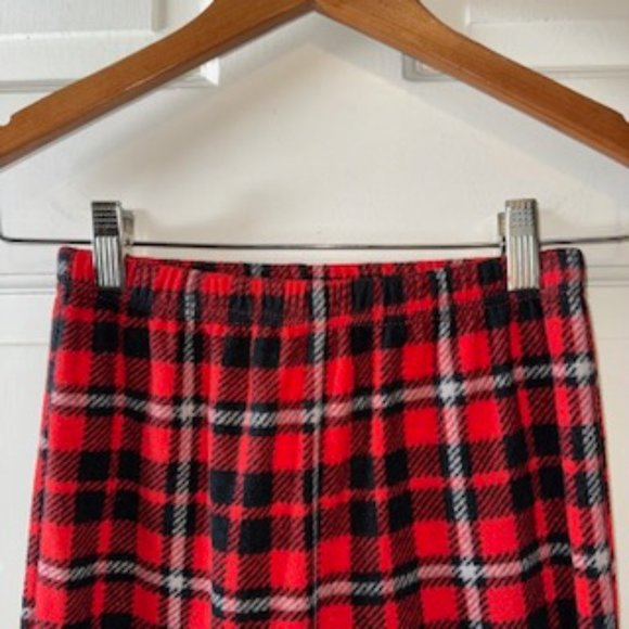 Red Plaid Flannel Pajama Bottoms - Picture 4 of 6